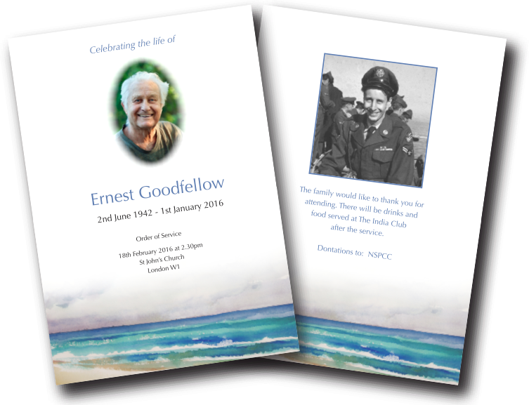 modern funeral order of service design