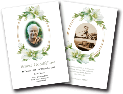 Order of service floral design